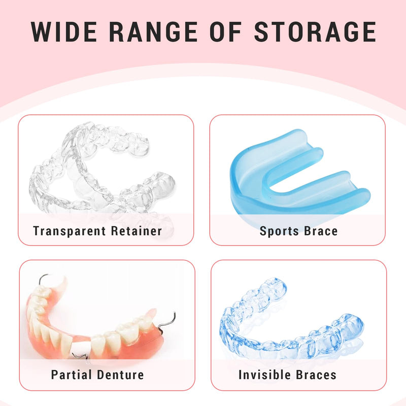 [Australia] - Thoquene 2 pieces braces box, denture box with sieve, dentures box 