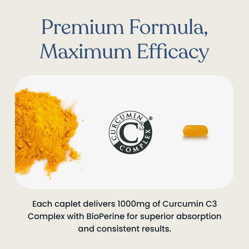 [Australia] - Better Way Health‚Ñ¢ - Curcumin Extra Strength - Turmeric Curcumin C3¬Æ Complex + BioPerine¬Æ Black Pepper Extract - Promotes Joint & Immune Health - 1000mg/60 Caplets 