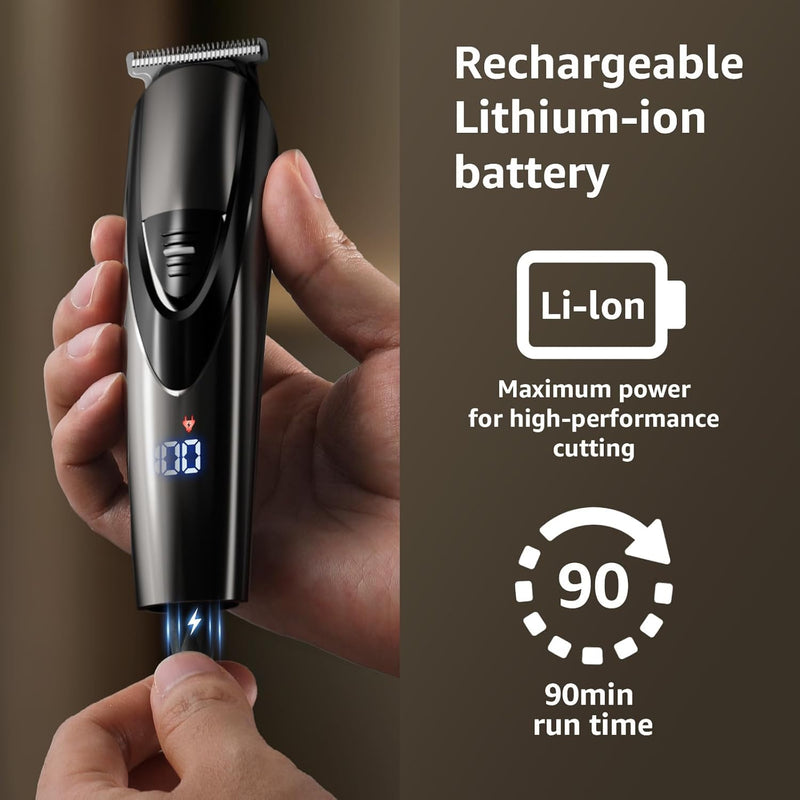 [Australia] - SHPAVVER Beard Trimmer for Men: Professional Barber Hair Clippers - 16-in-1 Cordless Grooming Kit - Waterproof Electric Razor with Turbo Speed & Precision Blades Dark Black 