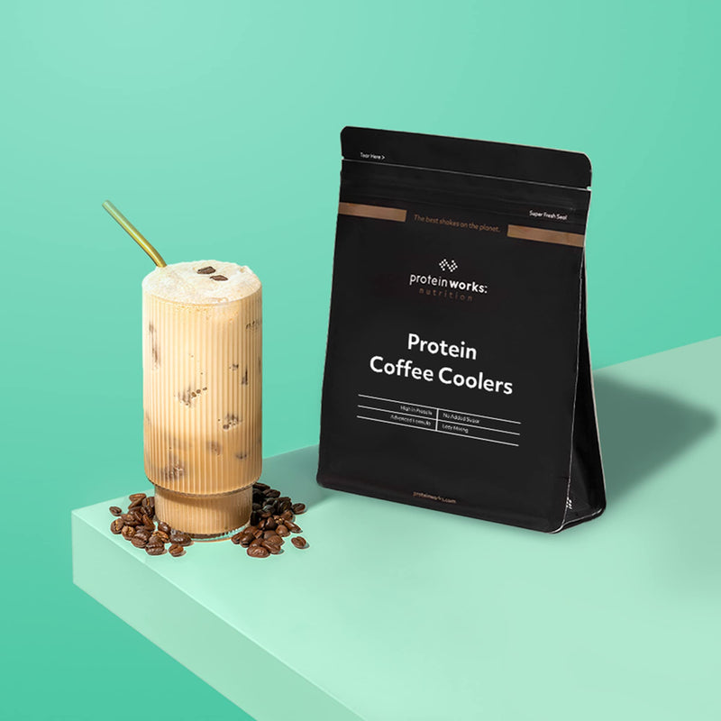 Protein Works - Protein Coffee Coolers | 22g Protein, 120mg Caffeine | Protein Coffee Powder | 16 Servings | Matcha Latte | 500g 500 g (Pack of 1)