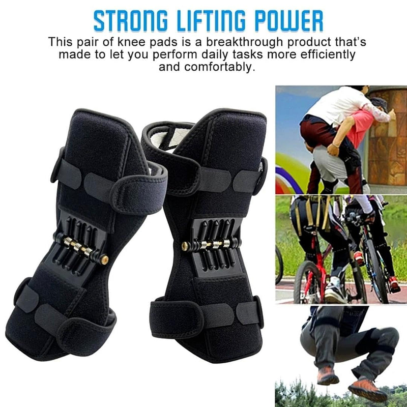 Power Knee Braces Joint Support with 4 Spring, Adjustable Knee Stabilizer Pads for Sports, Knee Support for Knee Pain Relief 2 Pack