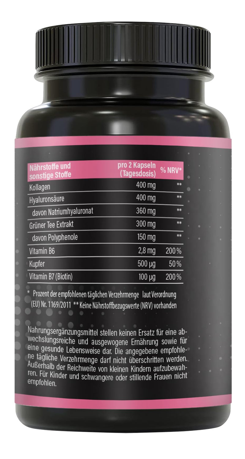 [Australia] - BRNR LADY BRNR - BeautyFit metabolism formula with vitamin B6, connective tissue with copper, collagen, high-dose hyaluronic acid, biotin, 120 capsules 