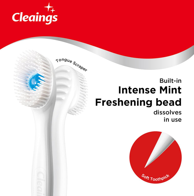 [Australia] - cleaings¬Æ Disposable Toothbrushes with Toothpaste Mini Travel Oral Care, 4-in-1 (Mini Brushes+Toothpaste+Tongue Scraper+Pick) Portable for Work,Camping Essentials(Intense Mint), 24 Count (Pack of 1) Intense Mint 
