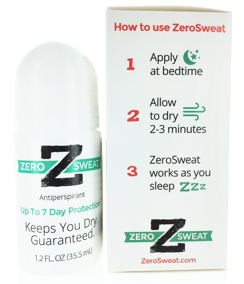 ZeroSweat Antiperspirant Deodorant | Clinical Strength Hyperhidrosis Treatment - Reduces Armpit Sweat 1.2 Fl.Oz (1 Pack) 1 Fl Oz (Pack of 1)