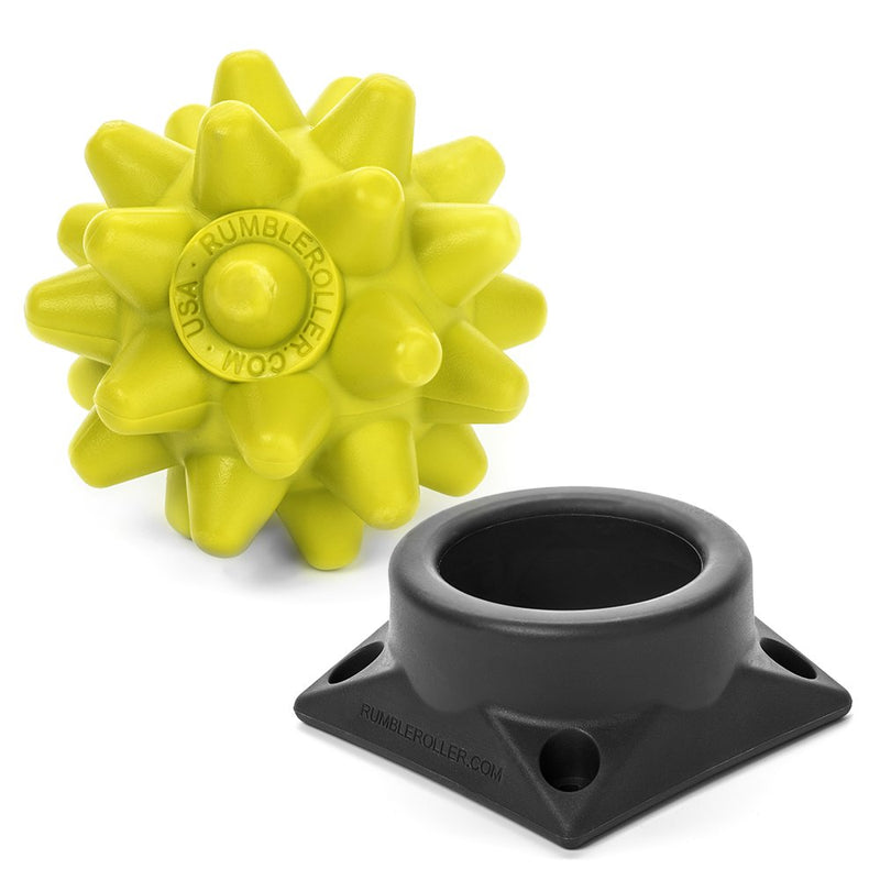 RUMBLE ROLLER RumbleRoller BXA Xtra Firm Beastie Massage Ball + Base Green/Bright Green