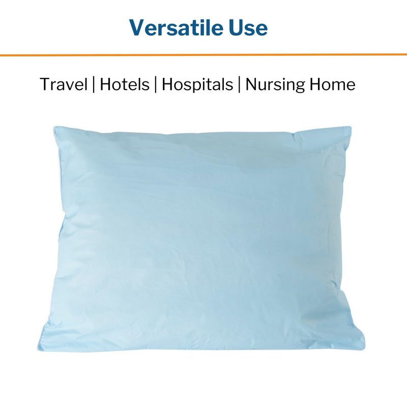 [Australia] - McKesson Medical Pillow [1 Count] Limited Reusable Hospital Bed Pillows, Fluid Moisture and Stain-Resistant, Blue, 20 in x 26 in 20 x 26 Inches (1 Count) 