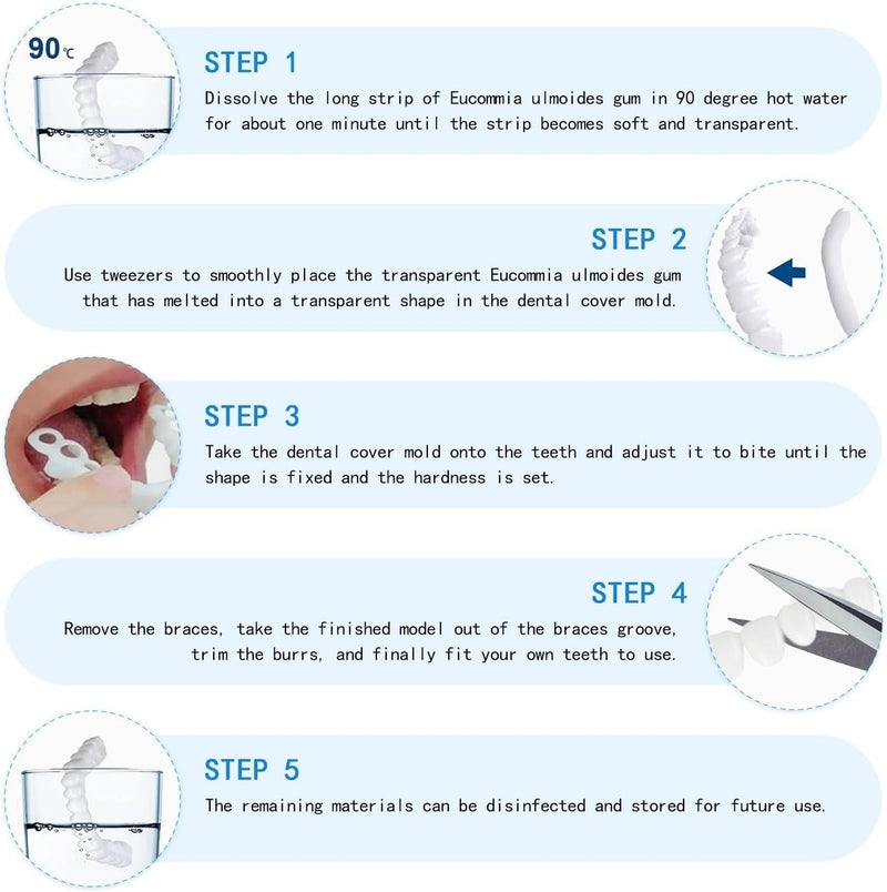 [Australia] - ‌2 Pairs Adjustable Temporary for Men & Women, Natural Comfortable Design to Restore Confident Smile (1) 1 