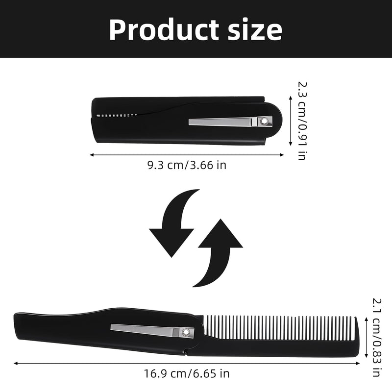 [Australia] - Tyqour Pack of 4 Folding Beard Combs for Men, Foldable Beard Comb, Mini Folding Comb, Portable Pocket Beard Comb for Hair, Mustache Comb, Pocket Comb for Men, Hair Styling Tool 