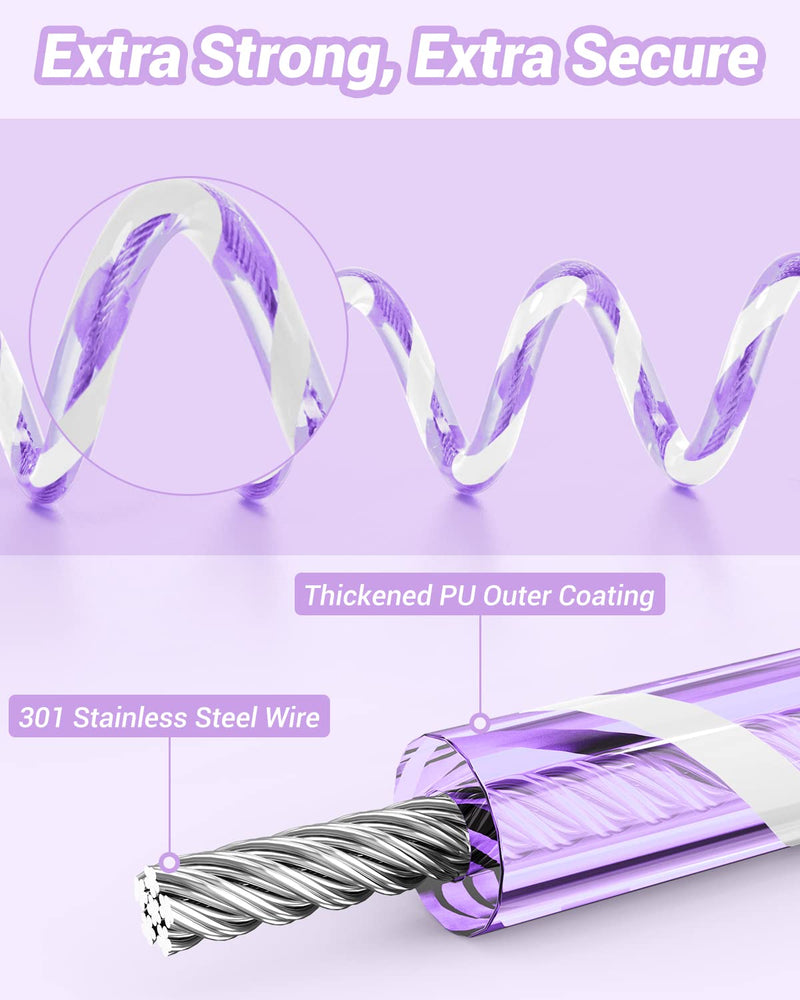 [Australia] - Dr.meter Kids Leash for Toddler, Reflective Anti Lost Wrist Link with Key & Lock, 8.2ft Safety Wristband Child Walking Harness for Supermarket Mall Airport Amusement Park Zoo Travel, Purple 