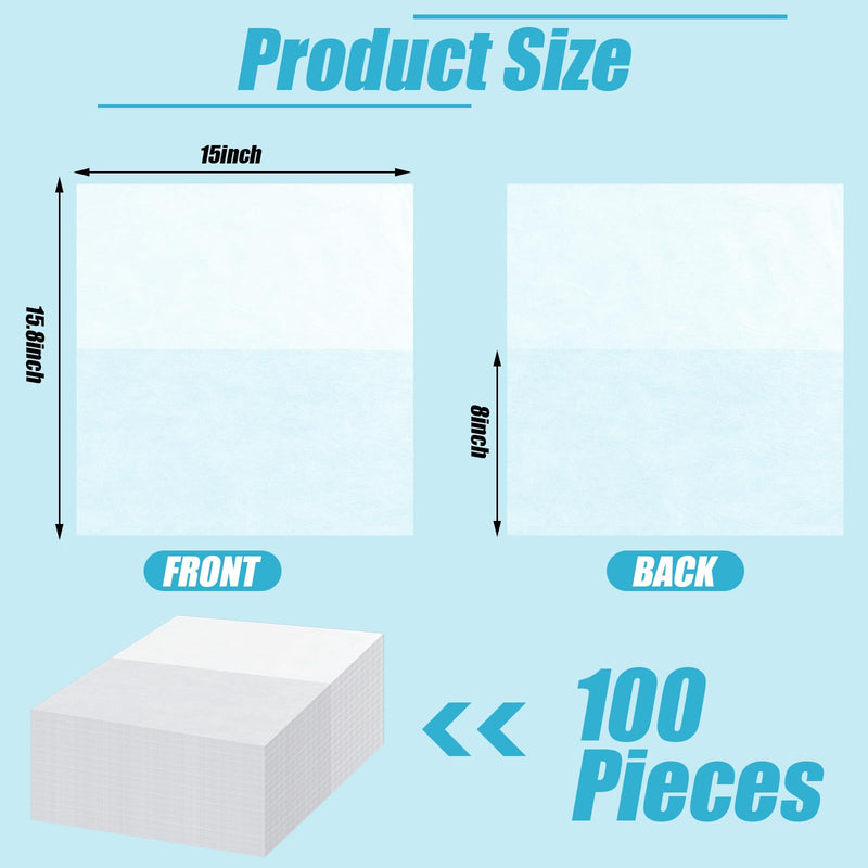 [Australia] - Moukeren 100 Pieces Makeup Protector Hood Protects Hair and Make up While Getting Dressed Disposable Non Woven Makeup Face Cover Clothing Protector Breathable Cosmetic Mask for Women Wedding Supply 