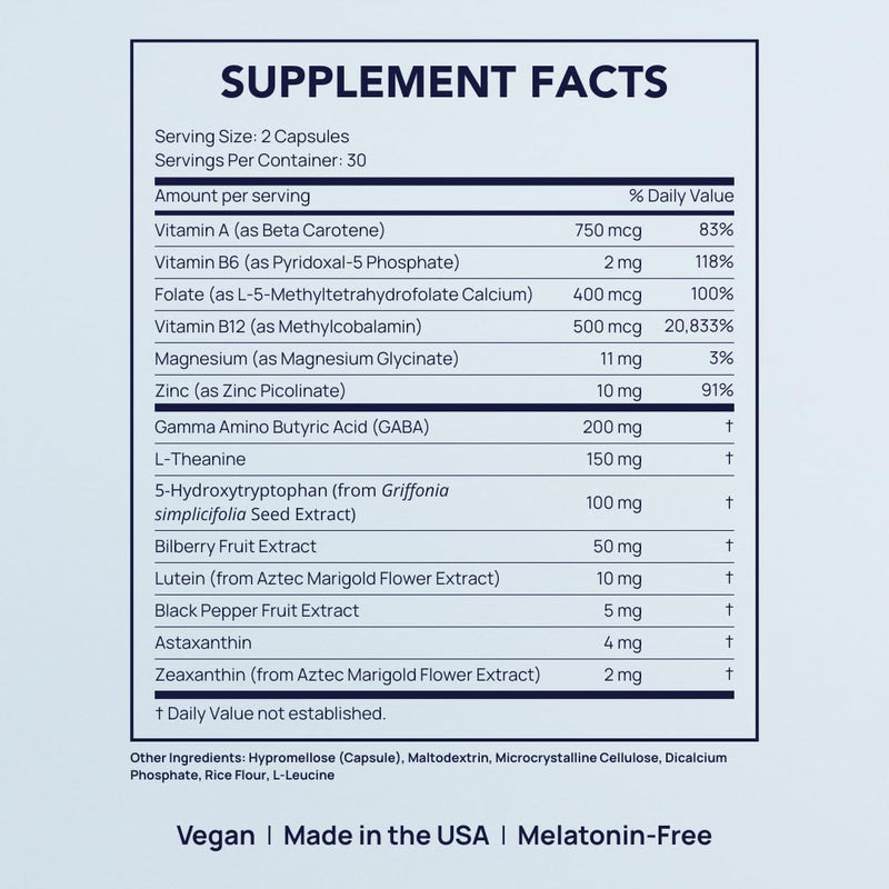 CLEAR STATE Eye Health Supplement for Screen Fatigue & Eye Strain – Lutein, Zeaxanthin, Astaxanthin, Bilberry Formula – Blue Light Digital Detox Eye Vitamins with L-Theanine – Vegan, Melatonin Free 1