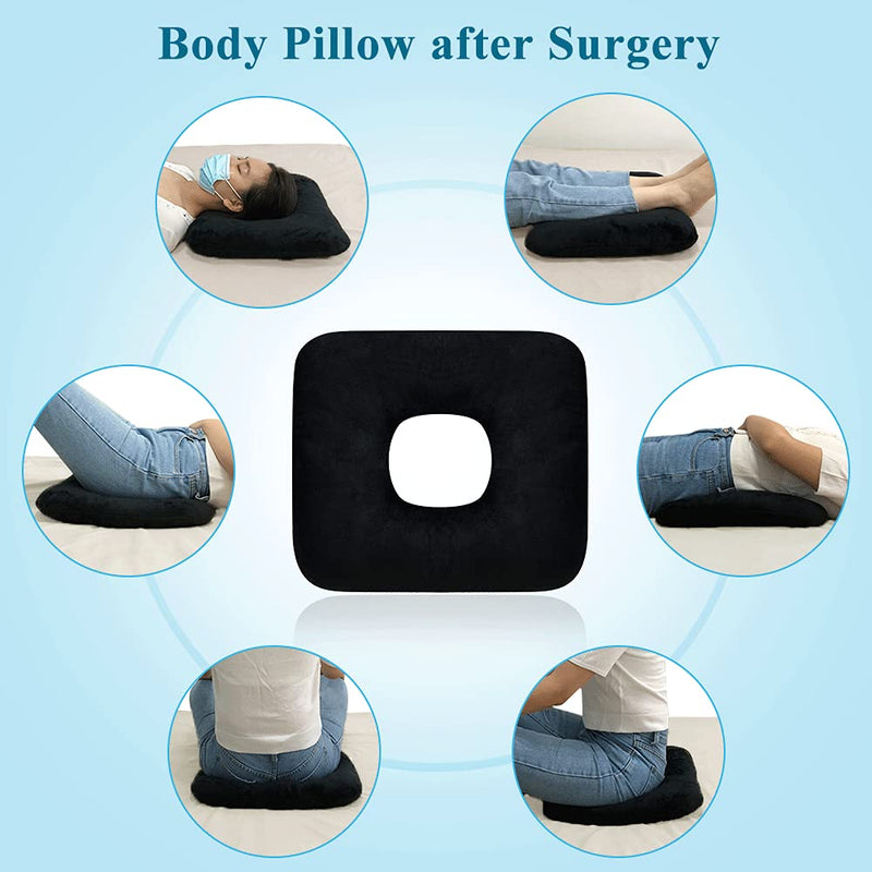 [Australia] - AOSSA Hemorrhoid Cushion Donut Seat Pillow for Sciatica, Postpartum, Back Pain Relief – Orthopedic Doughnut Seat Cushion for Sitting, Sleeping, Pressure Sores & Medical Recovery 