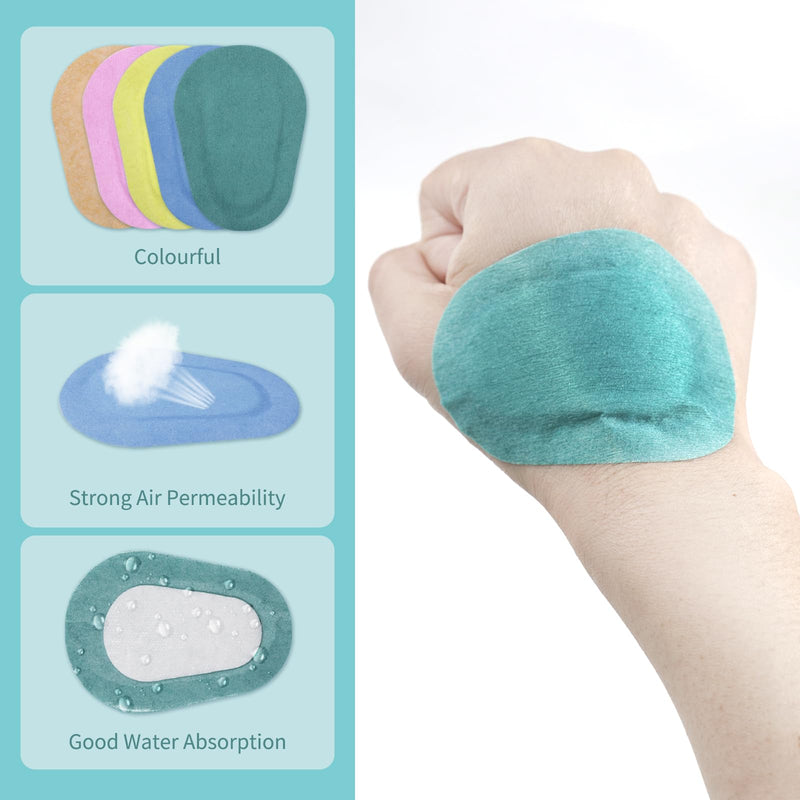 [Australia] - 120pcs Adhesive Eye Patches Breathable Fabric Adhesive Bandages for Adults with Lazy Eye Amblyopia (5 Colors) Colorful&skin Color 