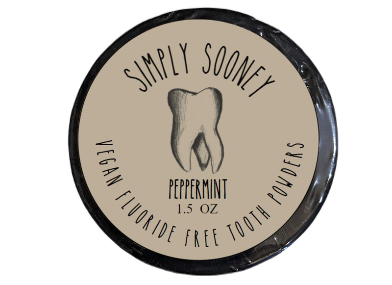 Simply Sooney Fluoride Free Remineralizing Toothpaste Powder I Vegan I Gluten Free I Organic Peppermint Essential Oil 1.5oz
