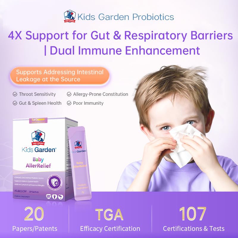 Kids Garden Baby AllerRelief Probiotic 30 Sachets 390 Billion CFUs