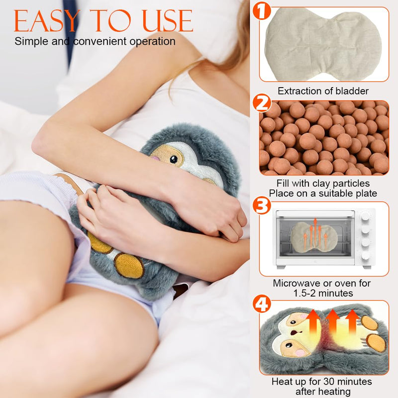 [Australia] - Heat cushion microwave, hot water bottle for microwave, heat cushion children 25 x 15 cm, heat cushion baby mini hot water bottle sloth, small hot water bottle baby, hot water bottle animal cute for women for stomach neck 