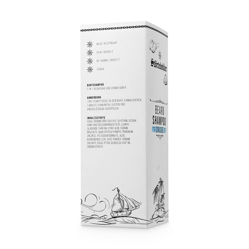 [Australia] - Störtebekker® Premium Beard Shampoo for Men - 200ml Beard Shampoo for Daily Beard Care - Optimal Cleansing and Care for the Beard - Rich Foam - Beard Wash for Men - Gift Idea 
