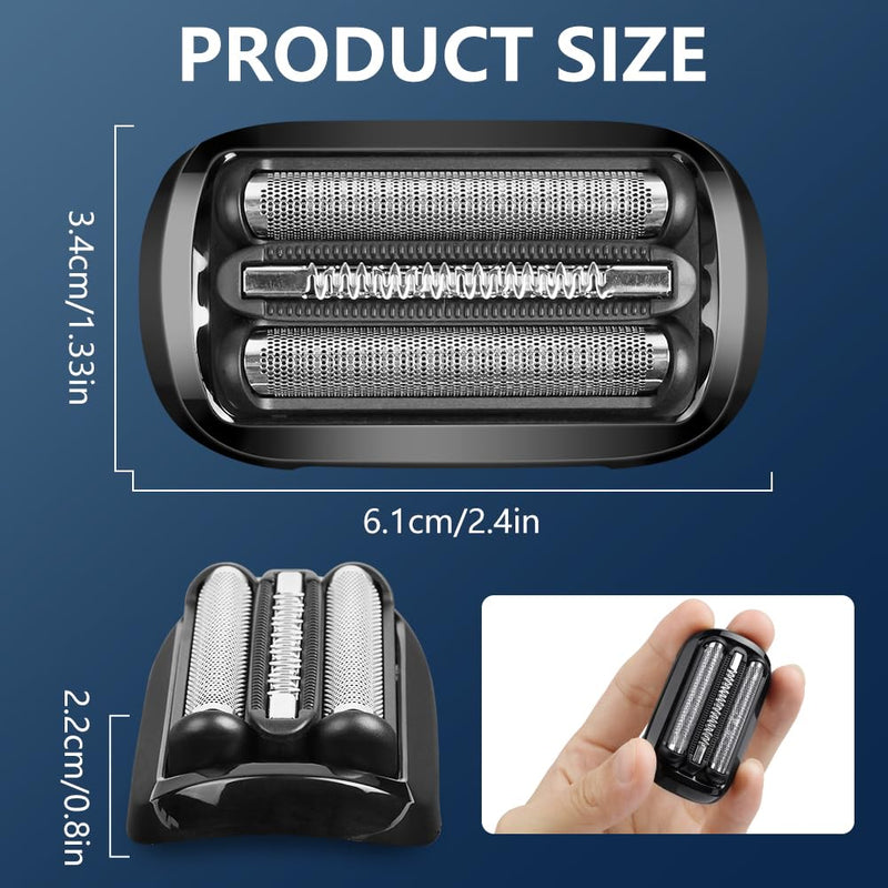 [Australia] - ACWOO Braun Series 6 shaving head, shaving head Braun Series 5, electric razor, replacement shaving part compatible with men's razors Series 5 and 6 (models from 2020), 53B, pack of 1 