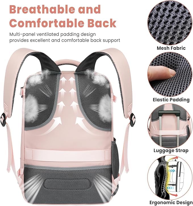 BAGAIL 10 Set Packing Cubes and Travel Laptop Backpack