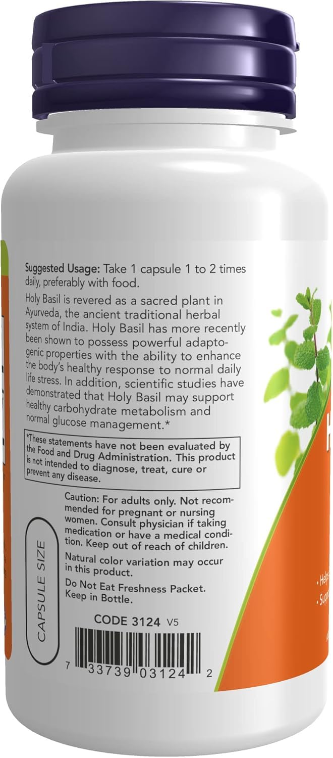 [Australia] - Holy Basil Extract 500mg 90 VegiCaps (Pack of 2) 