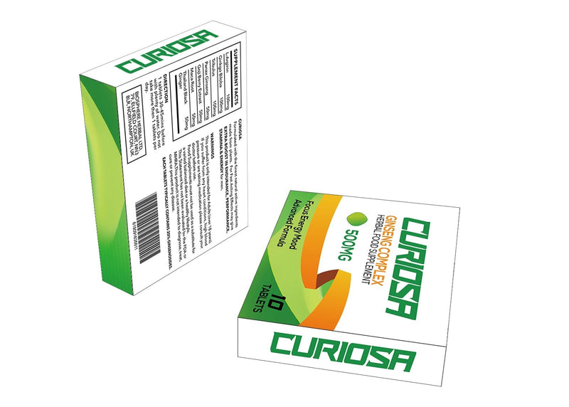 Ultra Strong CURIOSA Green Power 500mg | Stronger | Longer | Harder | Performance | Extra Strength Enhancing Pills, Stamina Endurance Booster Supplement Pills for Men | 10 Ginseng Herbal Tablets