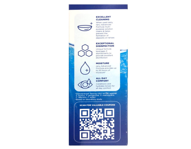 [Australia] - Renu Advanced Formula Multi-Purpose Solution, Gentle on Eyes, Cleans & Disinfects, Moisturizes for Comfort, Travel Size 2 fl oz (Pack of 2) 