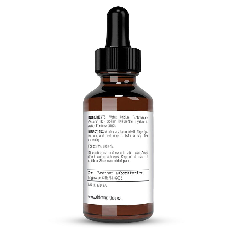 2 oz. Hyaluronic Acid Serum For Skin, Made with 100% Pure Hyaluronic Acid, Plumping, Anti-Aging, Hydrating, Moisturizing HA Serum With Vitamin B5 by Dr. Brenner (2 oz) 2 oz