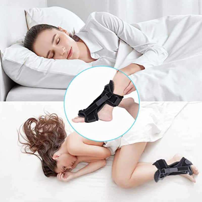 [Australia] - Kraeoke Plantar Fasciitis Night Splint Adjustable Foot Stabilizer Ankle Brace Compression Socks with Massage Ball Fasciitis Foot Pain Relief Kit for Women Men 