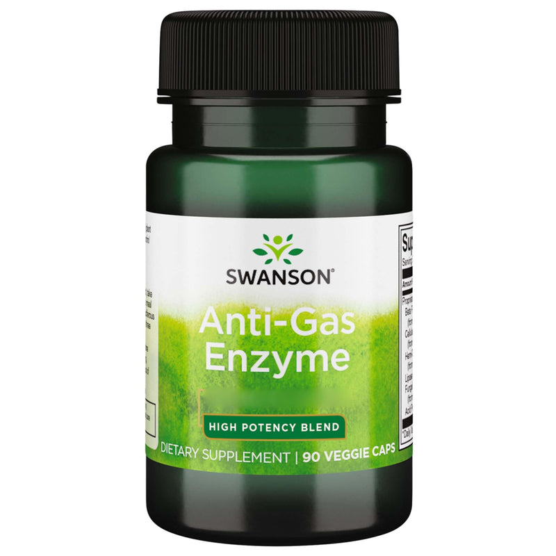 [Australia] - Swanson Anti-Gas Enzymes, Enzyme Blend, 40mg, 90 Vegan Capsules, Laboratory Tested, Soy Free, Gluten Free, Non-GMO 