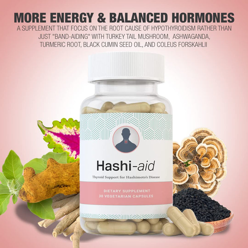 [Australia] - HashiAid - Low Thyroid supplement - Hashimoto's Disease support - Hypothyroidism - Fight Fatigue, Balance Hormones, Promote Focused Energy - Turmeric, Iodine, Zinc, Selenium and more 1 