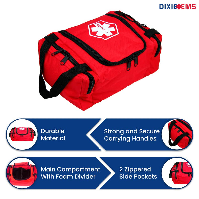 [Australia] - Dixie EMS Dixigear Empty First Responder II Bag 10.5" x 5" x 8" - Red 