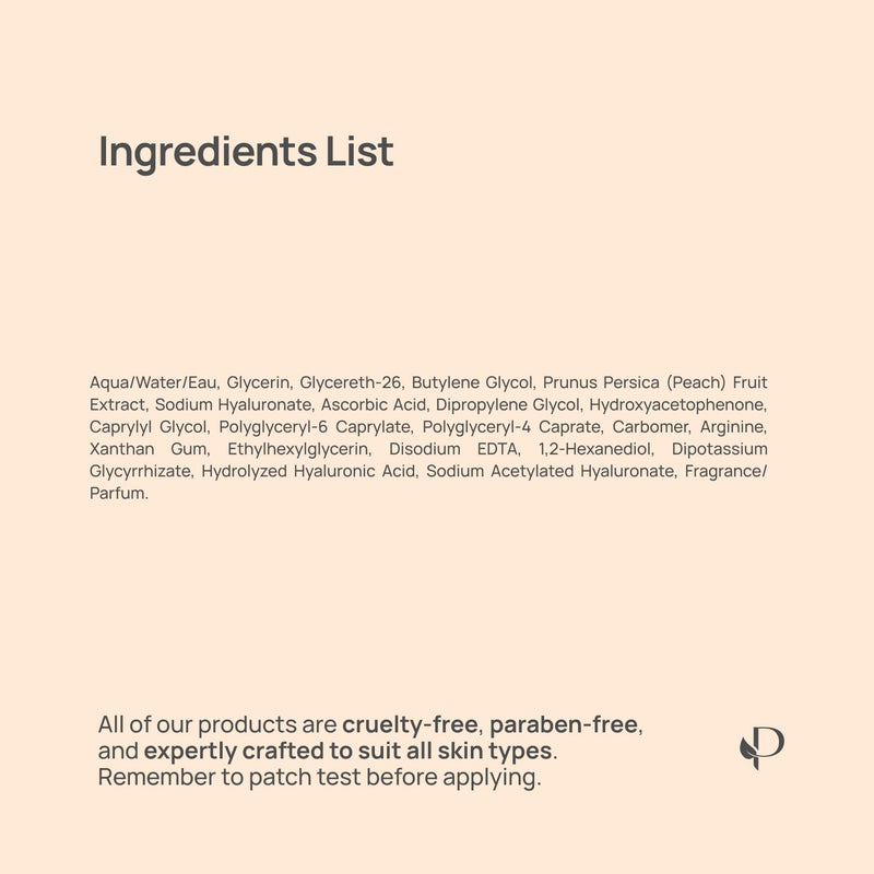 PLANTIFIQUE Korean Sheet Mask, 5 Pack - Glowing & Rejuvenating | Hydrating Face Masks Skincare with Peach Extract, Vitamin C & Hyaluronic Acid - Mascarillas Faciales Vitamin C Glow 1 Count (Pack of 5)