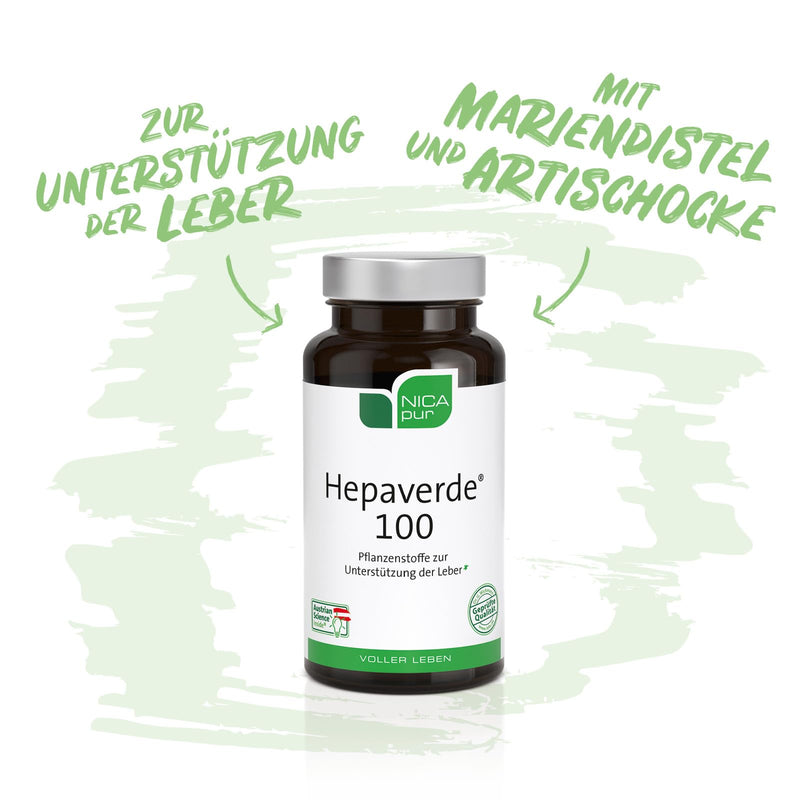 [Australia] - nicapur® Hepaverde® 100 I With MILK THISTLE and ARTICHOKE to support the LIVER | Plus sunflower LECITHIN 