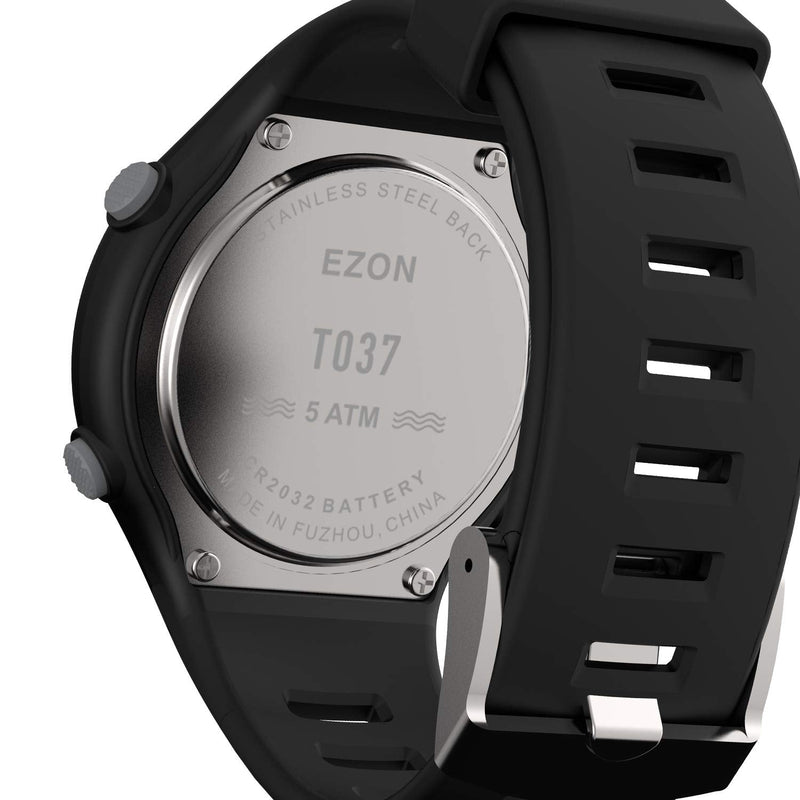 [Australia] - EZON T037 Sports Wristwatch Digital Heart Rate Monitor Outdoor Running Watch Alarm Chronograph with Chest Strap 