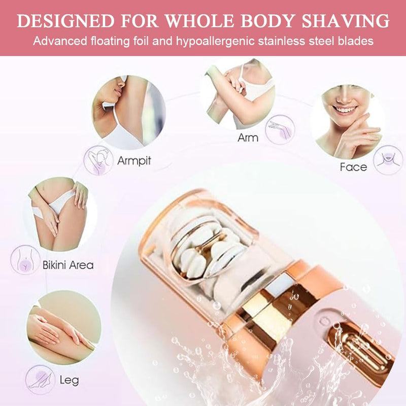 [Australia] - Epil Pro 3.0 Women Face Epilator 2025 New - 2-in-1 Rechargeable Facial Hair Removal for Women, IPX5 Waterproof Epilator with 3 Eyebrow Trimmers,Beauty Removal for Woman(1PC-Pink) pink 