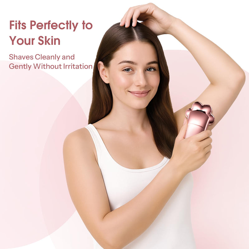 [Australia] - Electric Razors for Women Legs: 5-in-1 Rechargeable Body Shaver, 7D Wet & Dry Bikini Trimmer, IPX7 Waterproof Lady Hair Remover for Face Underarms Pubic, Rose Pink 