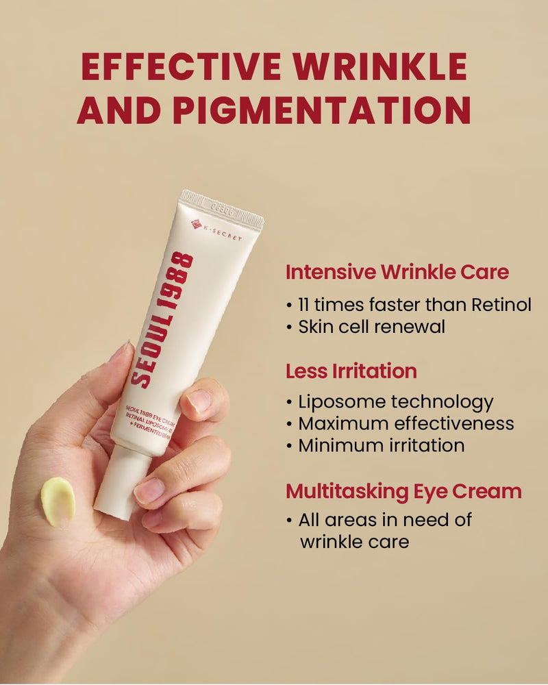 [Australia] - KSECRET SEOUL 1988 Eye Cream : Retinal Liposome 4% + Fermented Bean, wrinkle care, anti-aging, skin elasticity, pigmentation, retinol, 30ml/1.01 fl.oz. 