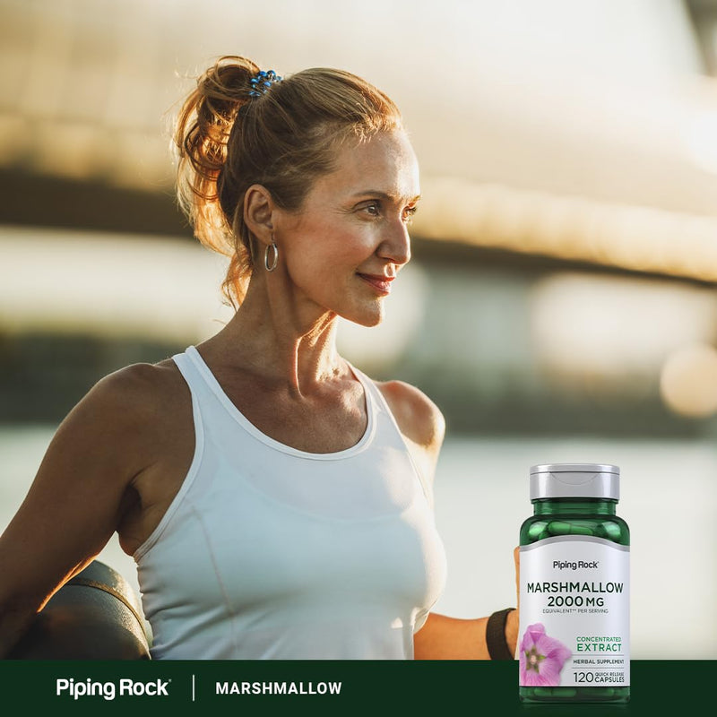 [Australia] - Piping Rock Marshmallow Root Capsules | 2000mg | 120 Count | Herbal Concentrated Extract Supplement | Non-GMO, Gluten Free Supplement 