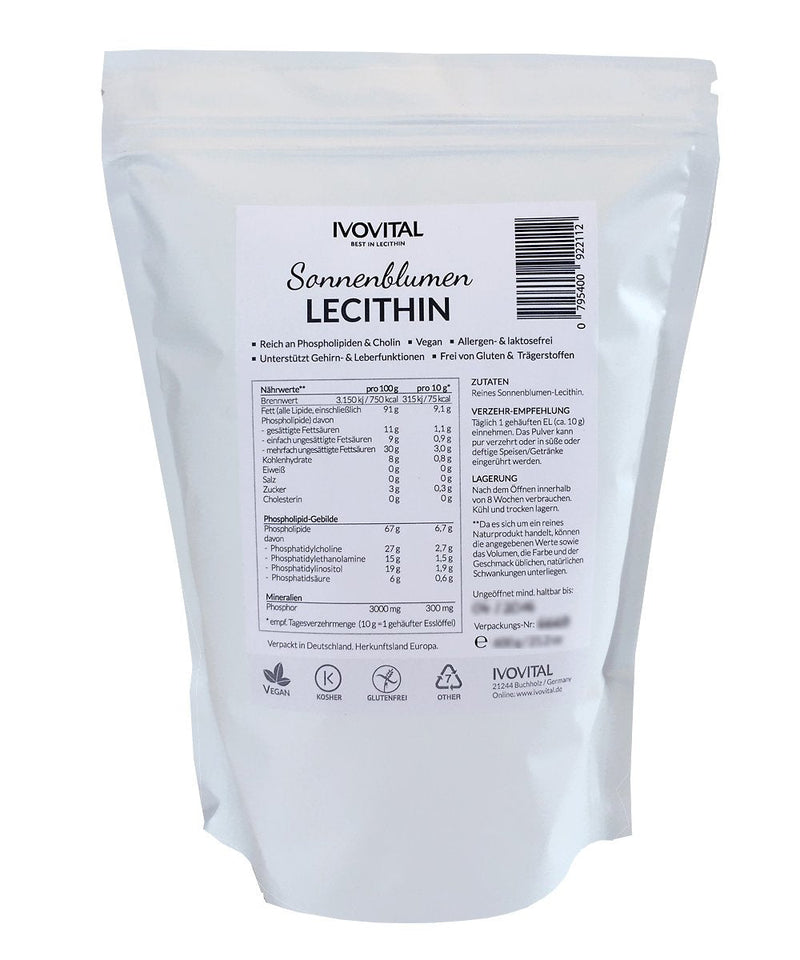 [Australia] - Sunflower Lecithin Powder, IVOVITAL® (allergen-free and GMO-free) (300 g) 300 g (pack of 1) 