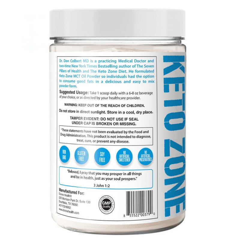 [Australia] - Keto Zone MCT Oil Powder | Coconut Cream Flavor | 30 Day Supply | 75/C8 25/C10 | 0 Net Carbs | All Natural Keto Approved For Ketosis | 11.11 Ounce (Pack of 1) 
