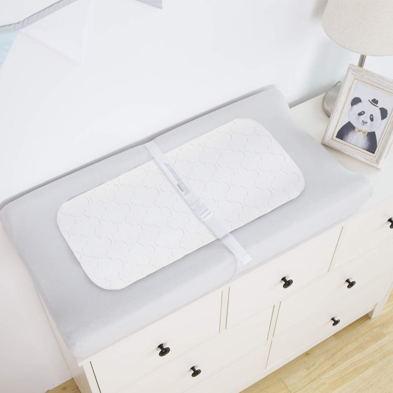 [Australia] - TILLYOU Changing Pad Cover Set in Soft Jersey Material - Fits 32"/34''x16" Contoured Pad for Babies,Peachy Pink & Lt Gray 2 Piece Assortment 2-pack Peachy Pink & Lt Gray 