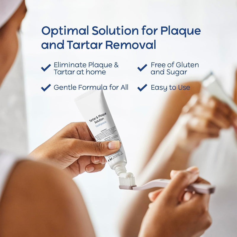 (Pack of 2) Plaque & Tartar Remover Toothpaste for Teeth: Removes Plaque & Controls Tartar Build-up – Long-Lasting Fresh Breath, Deep Cleansing, Gum-Friendly Formula, Enamel Support for Adults & Kids