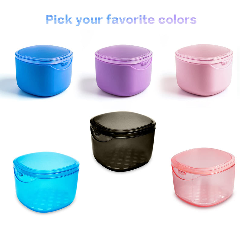 [Australia] - 2022 Upgraded Denture Bath Box Cup, No-Leak Denture case,Retainer Cleaning Box, Complete Clean Care for Dentures, Clear Braces, Mouth Guard, Night Guard & Retainers (transparent grey) Transparent Grey 
