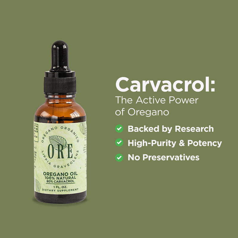 [Australia] - ORE Mexican Oregano Oil Drops 1 oz | 80% Carvacrol | Wildcrafted Herbal Extract for Immune & Respiratory Support | Natural Liquid Supplement | Non-GMO | Dropper Bottle 