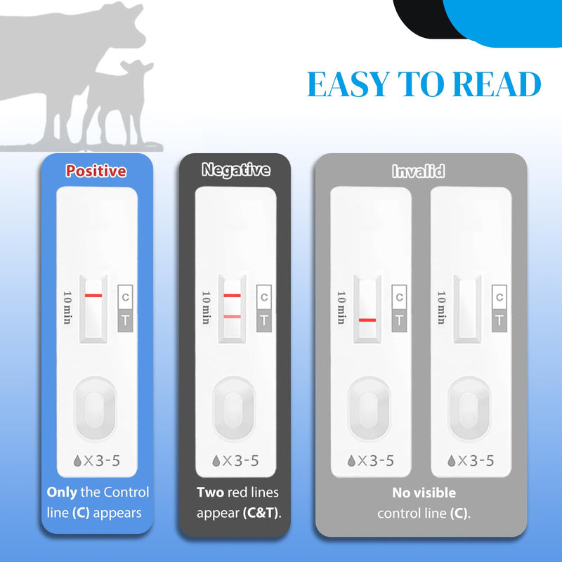 Small Farm Bovine Pregnancy Test Kit (2-Pack) - Urine-Based Early Detection, Rapid 5-10 Min Results, Easy Operation for Cow Herd Breeding Management