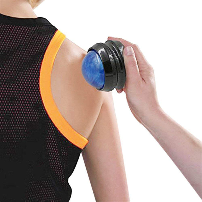 [Australia] - Massage Roller Ball,2-Pack Handheld Massage Therapy and Relax Tool for Sore Muscles,Joint Pain Relief Relaxing,Full Body Deep Tissue Massage(Blue&Purple) Black 