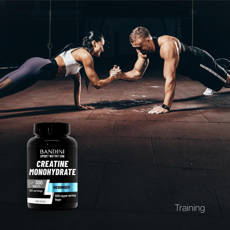 Bandini® Creatine Monohydrate 300 Tablets - 3000mg per dose - Supplement for Energy, Training & Gym - Pre Workout for Men & Women - Alternative to Powder - Vegan Micronised Creatin - Keto Unflavoured 300 count (Pack of 1)