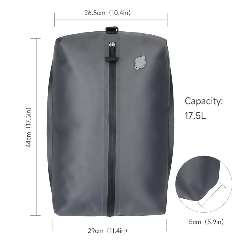 Vacuum bags for travel,17.5L Reusable vacuum bags for luggage,Waterproof compression bag Space Saver Bags for Suitcases Backpack Travel and business(1PC+Pump) 1PC+ PUMP 17.5L