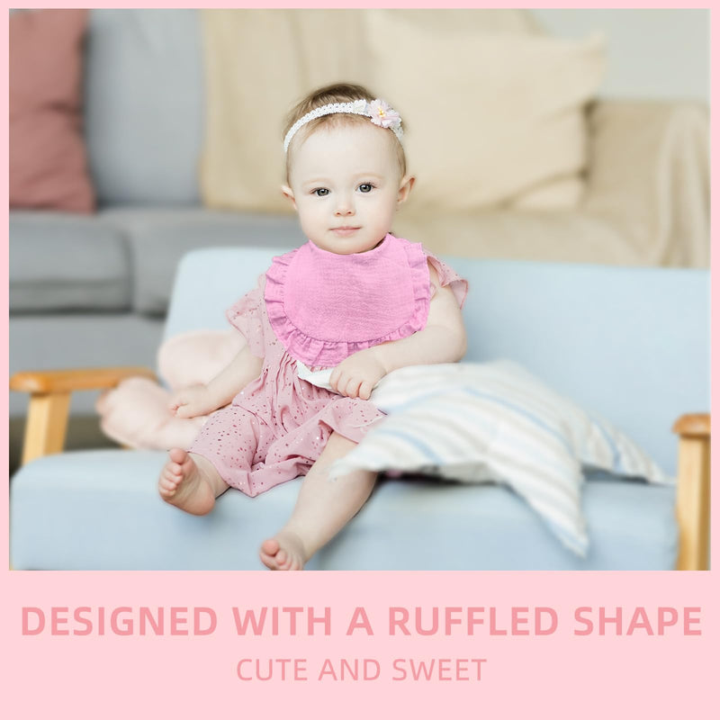 [Australia] - Muslin Baby Bibs for Baby Girls, Muslin Bibs Drool Bandana Bibs Cranberry 