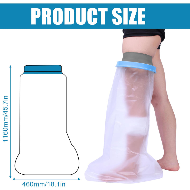 [Australia] - Shower protection leg, 136 cm long plaster protection, waterproof leg XL, reusable leg print cover, adult anti-slip plaster protection for foot, thigh, knee, plaster bandages (long leg protector XL) 
